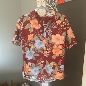 Men’s Floral Hawaiian 🌺 Popover Shirt, Medium